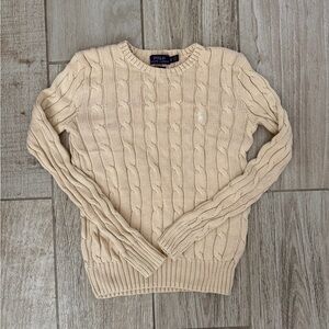 Polo by Ralph Lauren Women’s Cream Cable Knit Sweater 100% Cotton